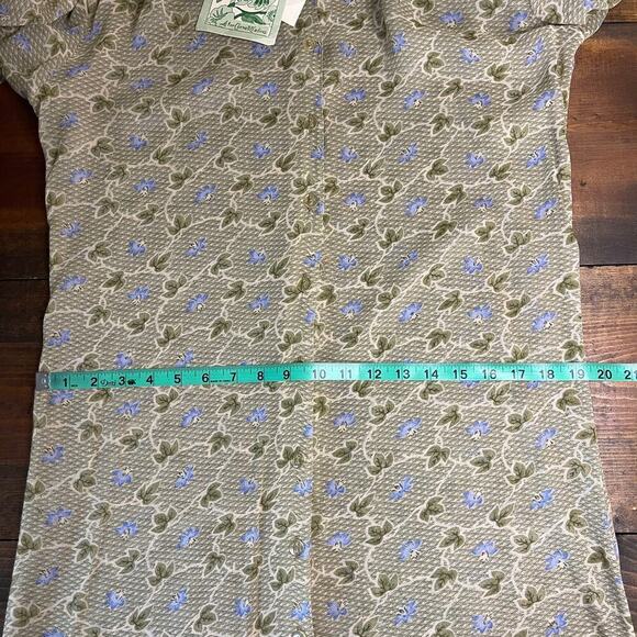 90s April Cornell Rayon Floral Maxi Button Front Sheer Dress Size Small FLAWED - Picture 10 of 16